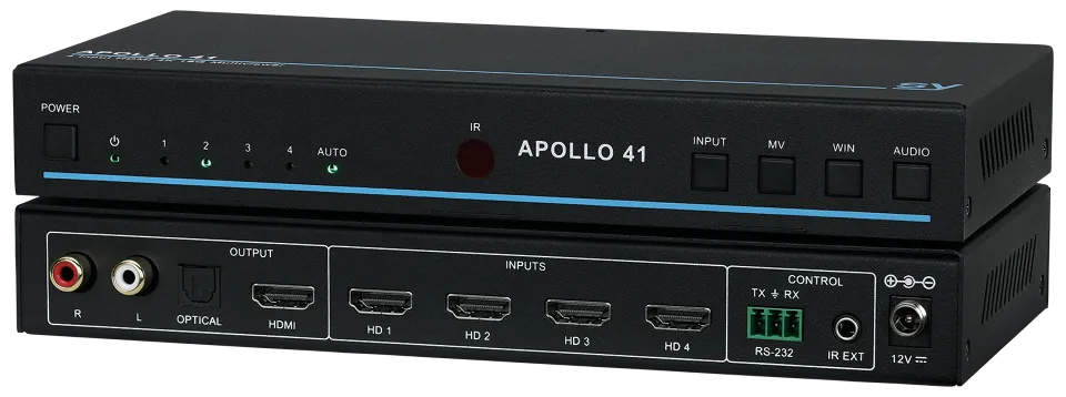 APOLLO 41 4x1 Seamless Switch, Multi-Viewer Stacked Front Right.webp