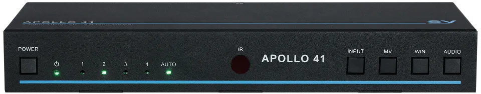 APOLLO 41 4x1 Seamless Switch, Multi-Viewer Front Angled.webp
