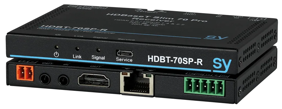 HDBT-70-SLIM PRO Rx Slim HDBaseT 70m Extender Stacked Right.webp
