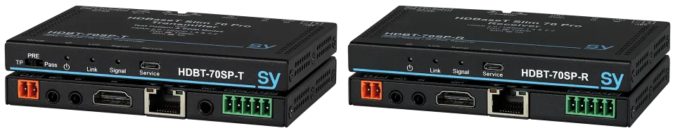 HDBT-70-SLIM PRO SET Slim HDBaseT 70m Extender Stacked Right.webp