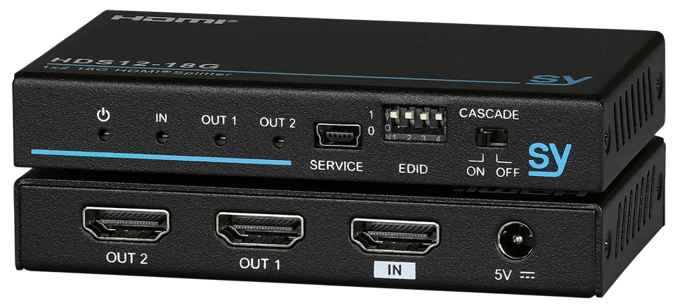 HDS12-18G Stacked Angled 1x2 HDMI splitter.webp