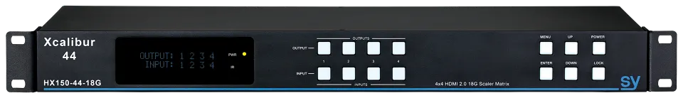 Xcalibur 44 4x4 HDMI HX Matrix Front Angled Handles.webp