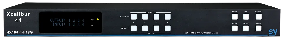 Xcalibur 44 4x4 HDMI HX Matrix Front Angled.webp