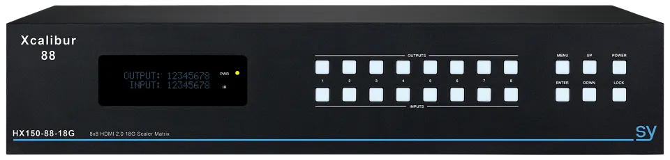 Xcalibur 88 8x8 HDMI HX Matrix Front Angled.webp