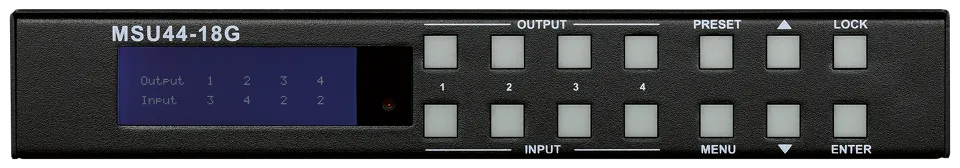 MSU44-18G 4x4 HDMI 2.0 18G Matrix Front.webp