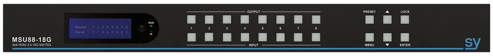 MSU88-18G 8x8 HDMI 2.0 18G Matrix Front.webp