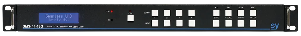 SMS-44-18G 4x4 HDMI 2.0 Seamless Matrix Front Handles.webp