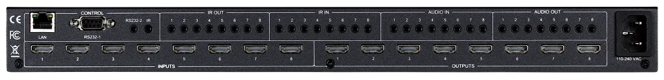 SMS-88-18G 8x8 HDMI 2.0 Seamless Matrix Back.webp