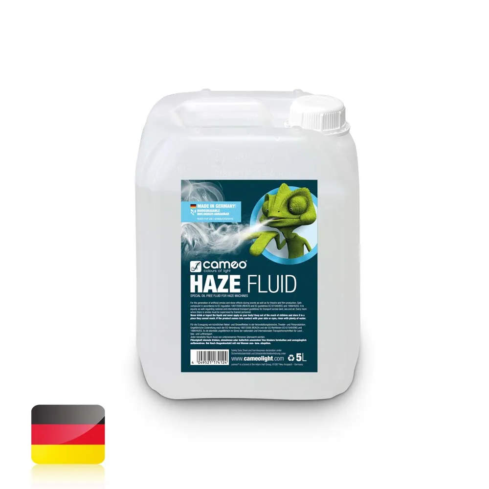 [D020605] Cameo CLFHAZE5L - Haze Fluid for Fine Fog Density and Long Standing Time, 5 L Oil-Free