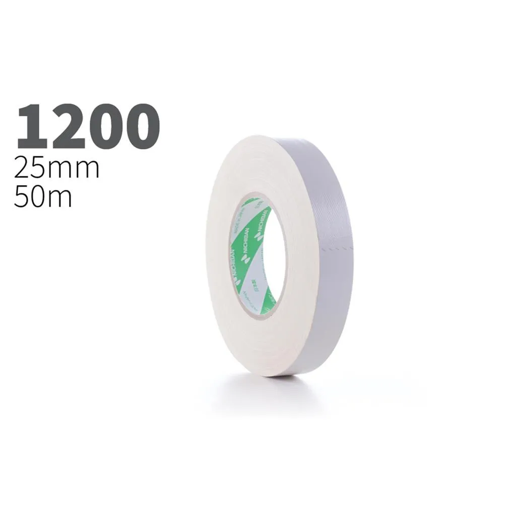 [D026723] Nichiban gaffa tape "1200" 50m rol 25mm wit