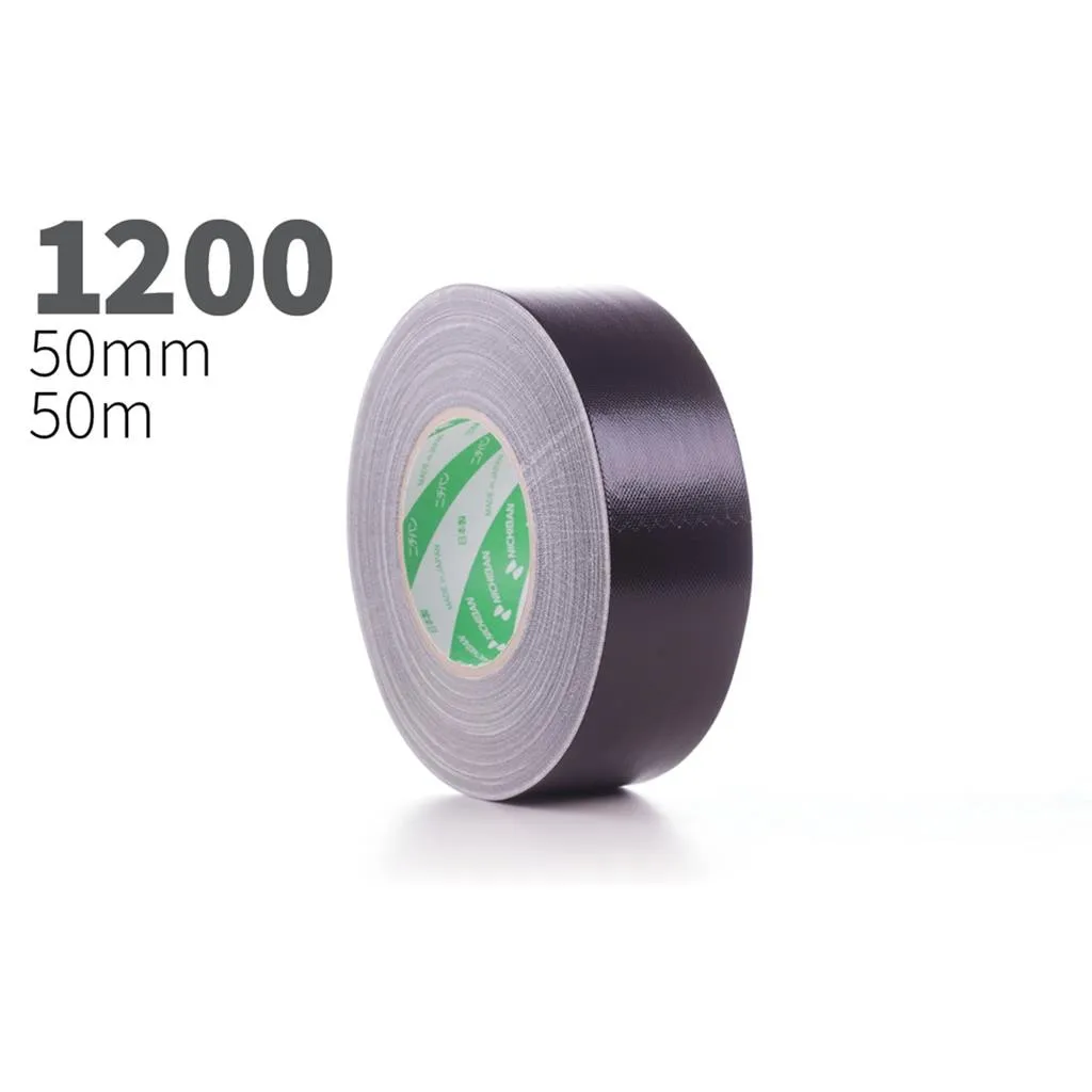 [D026762] Nichiban gaffa tape "1200" 50m rol 50mm zwart