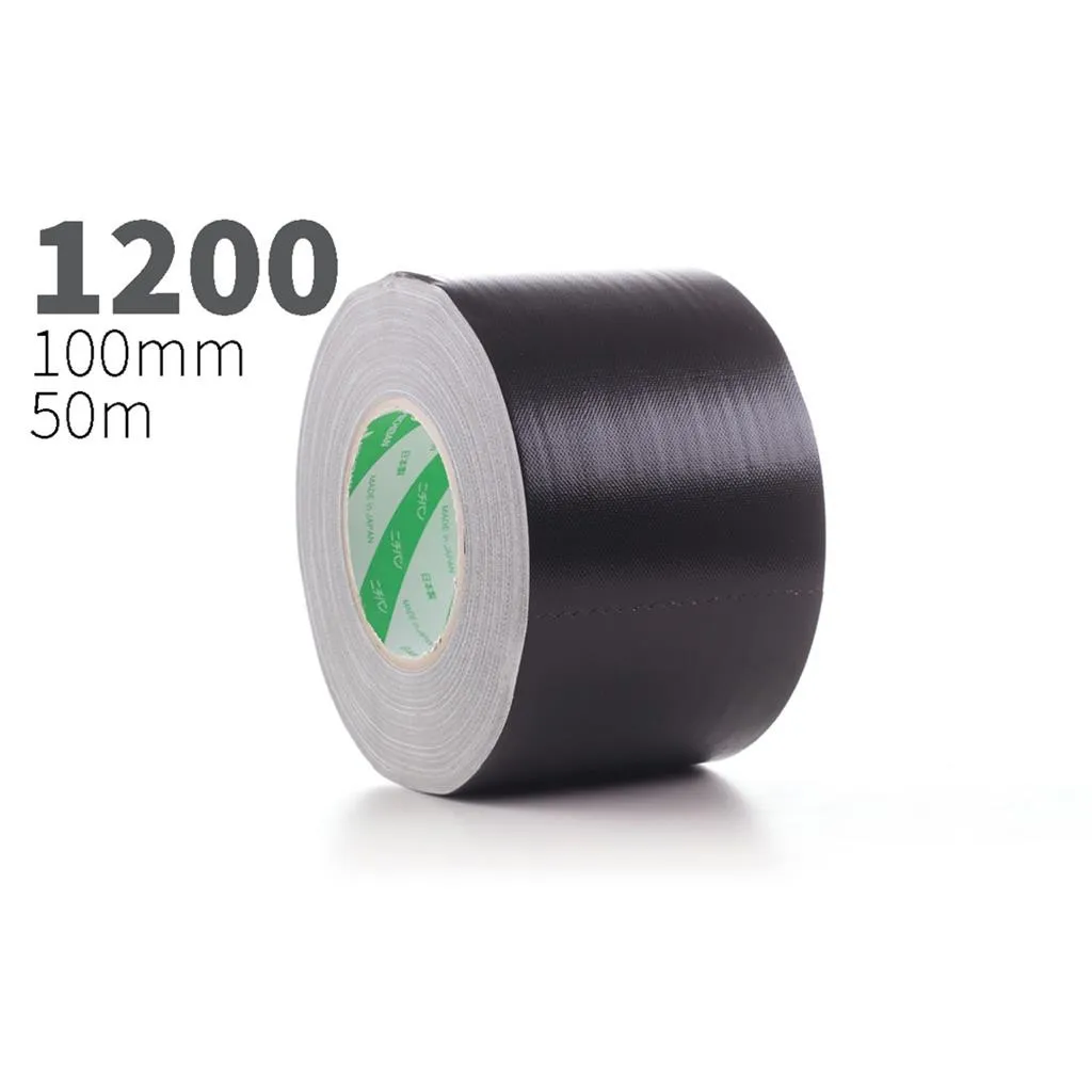 [D026771] Nichiban gaffa tape "1200" 50m rol 100mm zwart