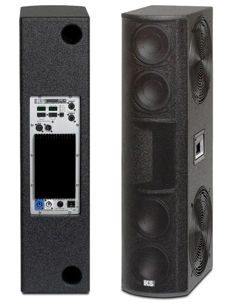 KS-Audio, CPD-14 Left - 2x10" / 4x5" / 1x1.75" Line emitter integrated amplifiers and 4ch. DSP