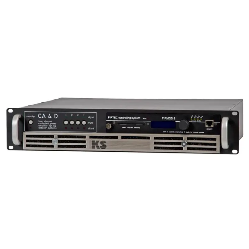 KS-Audio, CA4D - 4-Channel system amplifier 700/350/700/350Wrms for use with D-MOD and F-MOD DSP-Modules