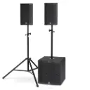 KS-Audio, SAT-3.0 - Satellite PA-system - 1xC-B18 subwoofer 2x C-1 HDSP™ top module - Optional use C-W18 as additional subwoofer