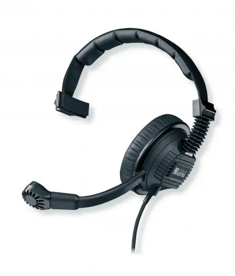 GermanMaestro, GMH D 8.400 S  - monaural headset , cable 1.5 m; 4pin mini-XLR female; Mic.: dyn. 200 Ω; Hp: 400 Ω; circumaural ear pad 