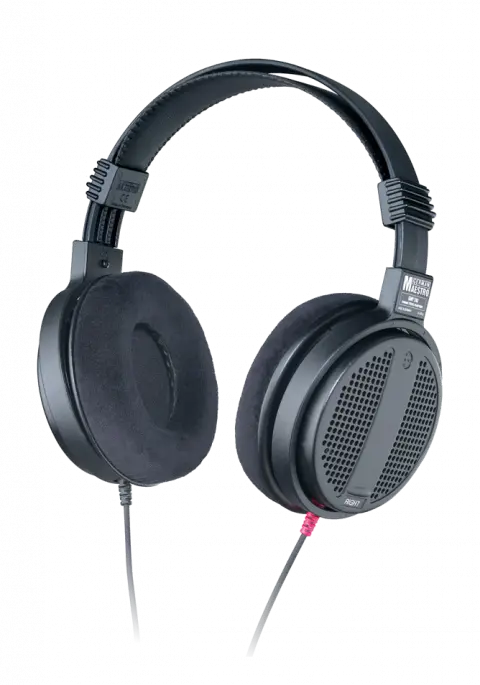 GermanMaestro, GMP 240 - open stereo-headphone, cardamatic-suspension,  straight cable 3m, multi-jack-plug 3.5/6.35mm,  circumaural velvet earpads, 2 x 100 Ω, sales box