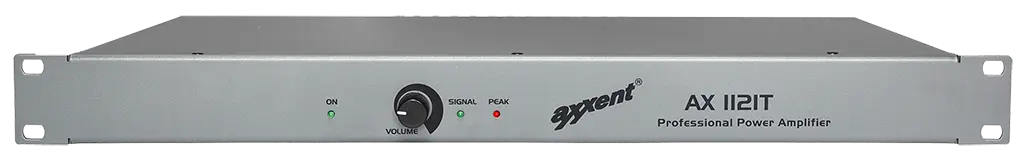 Axxent, AX1121T 1-Channel-Amplifier 1x120W at 50/70/100V & 4ohms with XLR and pole terminals | 1HE