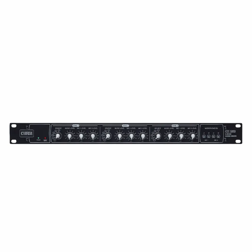 Cloud, CX263 - 6x music, 2x mic, 3x zone output