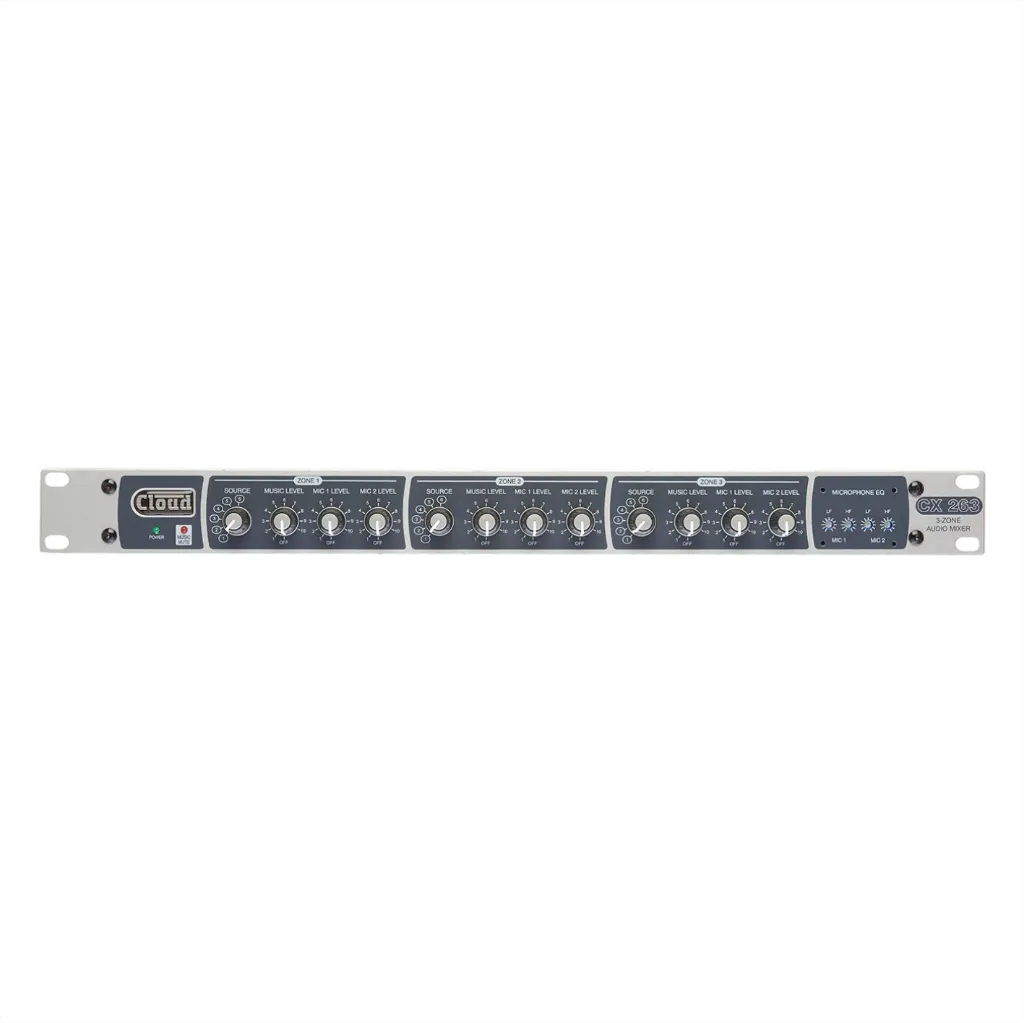 Cloud, CX263 - 6x music, 2x mic, 3x zone output