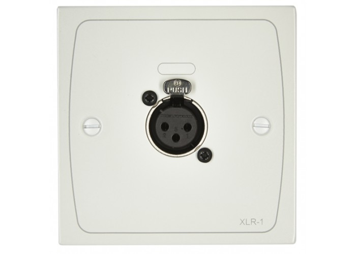 [D036235] Cloud, XLR-F1W - XLR wall plate female WHITE