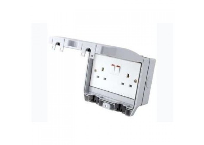 Cloud, IP2 - IP 2 gang opbouwdoos met klep waterproof