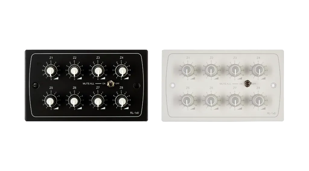 Cloud, RL-1X8W - remote 8x volume 2 gang Wit