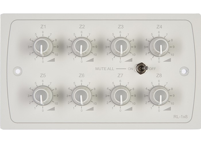 Cloud, RL-1X8W - remote 8x volume 2 gang Wit