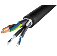 [D036605] Syntax® Hybrid Cable, Power 3 x 1,5mm² + 2x Digital  2 x 0,22 mm² | ø 14,5 mm | Black