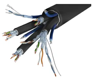 Syntax® Hybrid Cable, 4x U/FTP CAT6A + 4x Digital  2 x 0,22 mm² | 10 Gigabit Ethernet Class EA | ø 24 mm | Black