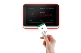 IAdea, WRP-1000-L V2 - Touch panel, 10 inch, Android 12, PoE+, LED surrounding status light, NFC, black front panel, w/o power adaptor