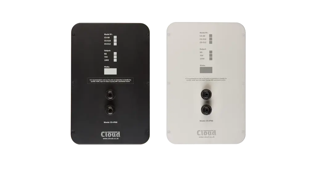 [D036747] Cloud, CS-IP66W - IP66 Option Backplate White for CS-S8, CS-S10 & CS-S12 Speakers