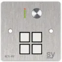 SY, SY-KCS4V-A-UK - 4 button Keypad Controller with rotary volume control. In Brushed Aluminium