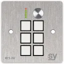 SY, SY-KCS6V-A-UK - 6 button Keypad Controller with rotary volume control. In Brushed Aluminium