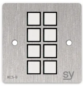 [D036807] SY, SY-KCS8-A-UK - 8 button Keypad Controller. In Brushed Aluminium