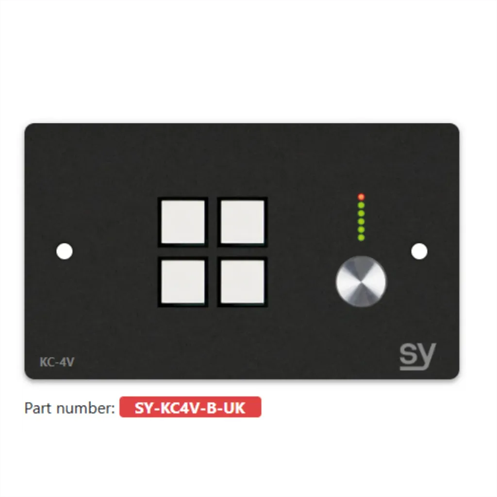 [D036809] SY, SY-KC4V-B-UK - 4 button Keypad Controller with rotary volume control. In BLACK