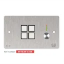 SY, SY-KC4V-A-UK - 4 button Keypad Controller with rotary volume control. In Brushed Aluminium