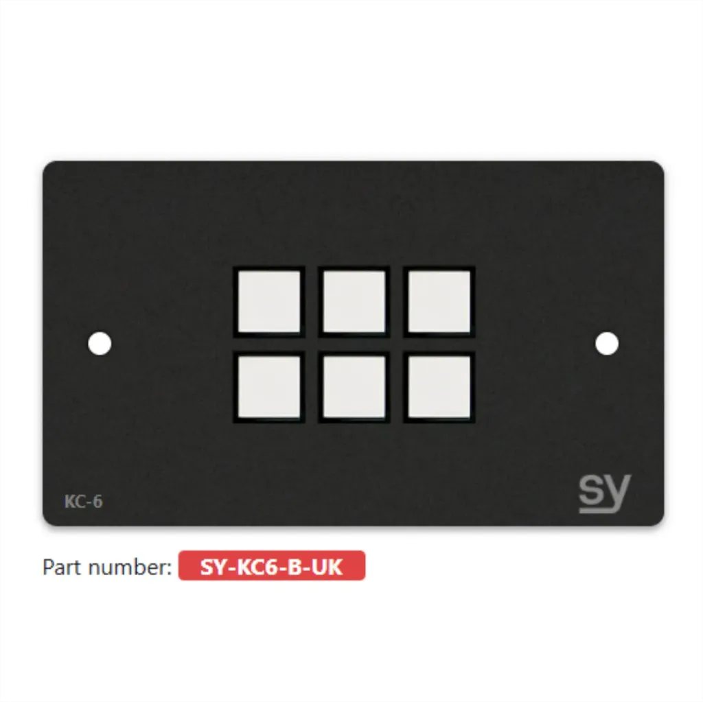 [D036818] SY, SY-KC6E-B-UK - 6 button Keypad Controller with Ethernet. In BLACK