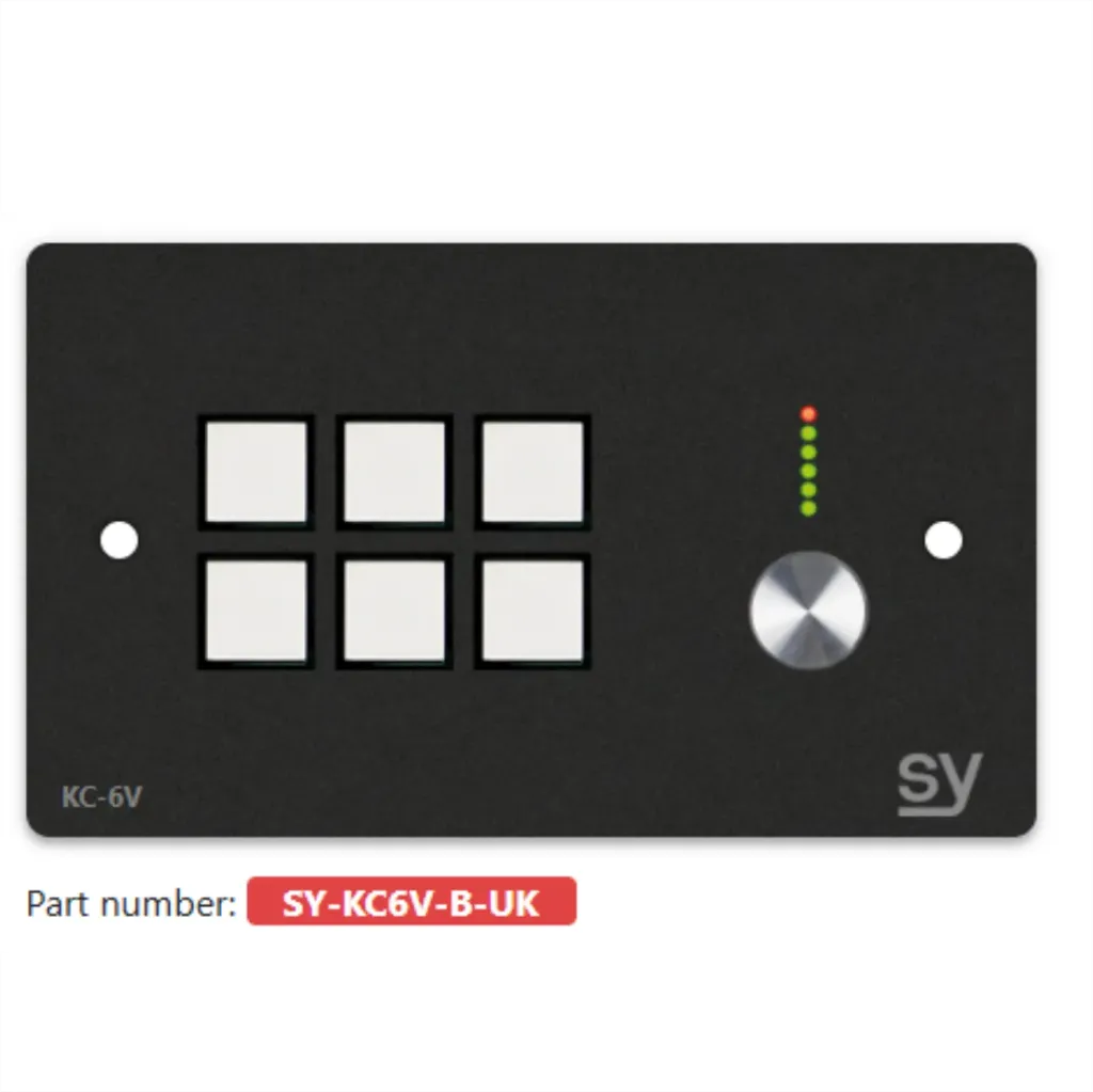 [D036821] SY, SY-KC6V-B-UK - 6 button Keypad Controller with rotary volume control. In BLACK