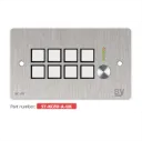 SY, SY-KC8V-A-UK - 8 button Keypad Controller with rotary volume control. In  Brushed Aluminium