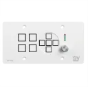 SY, SY-KP4NV-EW - Euro 4 button Keypad Controller with navigation keys and rotary volume control. 
White