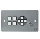 SY, SY-KP4NVE-EA - Euro 4 button Keypad Controller with  Ethernet, navigation keys and rotary volume control.
Brushed Aluminium