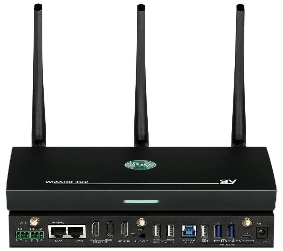 [D036848] SY, SY-WIZARD-4U2 - 4K Wireless BYOD presentation/collaboration Matrix. 
