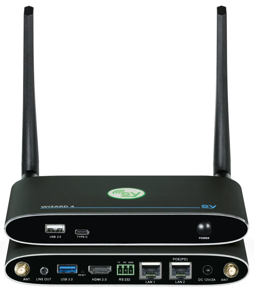 [D036852] SY, SY-WIZARD-4 - Wireless BYOD presentation/collaboration Switcher. Built in WIFI 