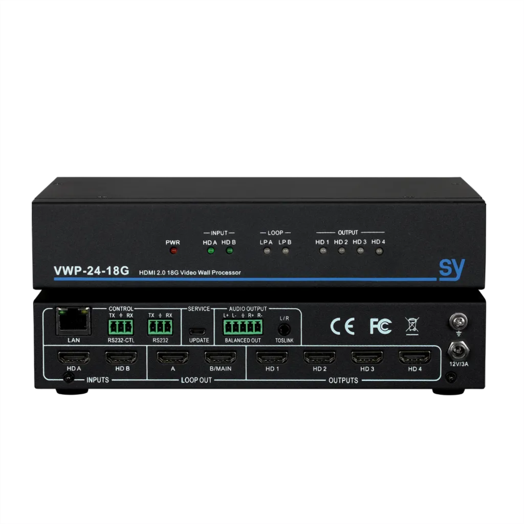 [D036879] SY, SY-VWP-24-18G - Dynamic Single or Multiple 4K 18G Video-Wall Processor
