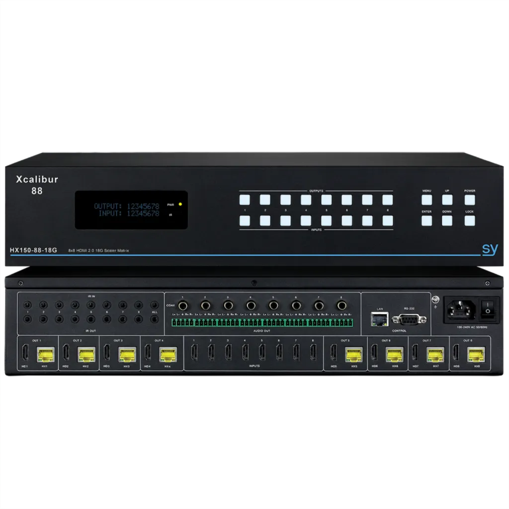 SY, SY-HX150-88-18G - Xcalibur 88 18G 8x8 Matrix - Includes 8x Xcalibur Receivers 