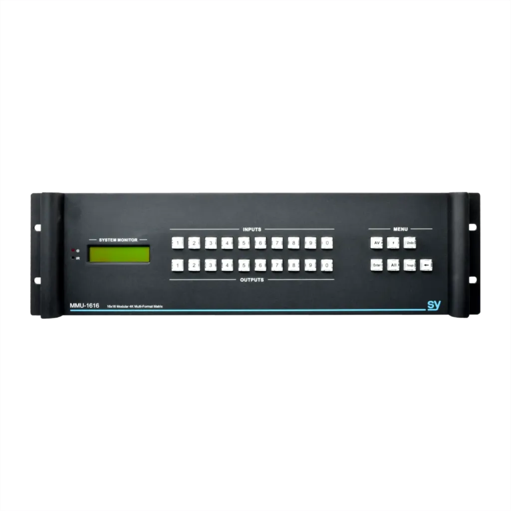 [D036895] SY, SY-MMU-1616 - 4K UHD 16 x 16 Modular Multi-format Matrix