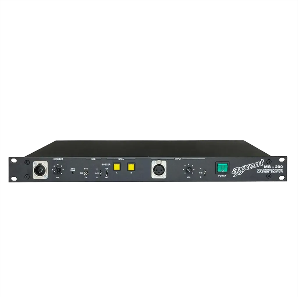 [D037088] Axxent, MS200 2-channel party-line intercom masterstation 19"