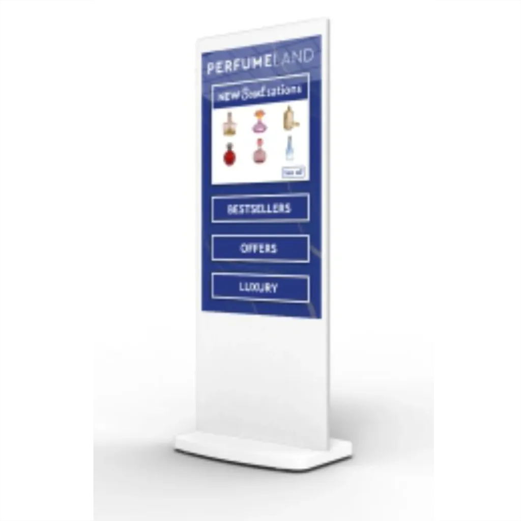 Allsee, L50HD9-TW - 50" White Freestanding PCAP Touch Screen Posters