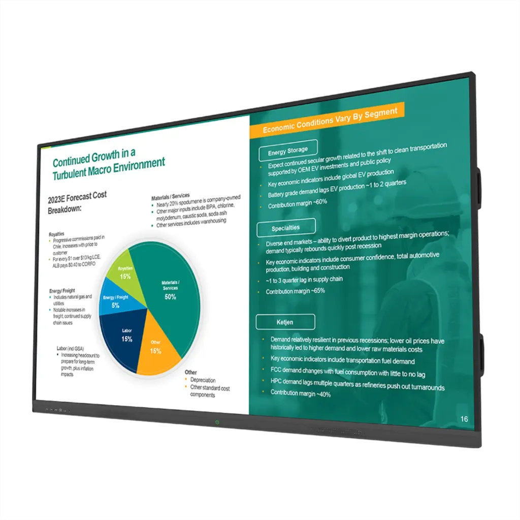 Allsee, PT75J - 75" 4K Interactive Touch Display with MeetingPad Software